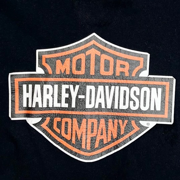 Gildan Harley Davidson black 100% cotton short sleeve cropped logo t shirt S - Picture 6 of 11